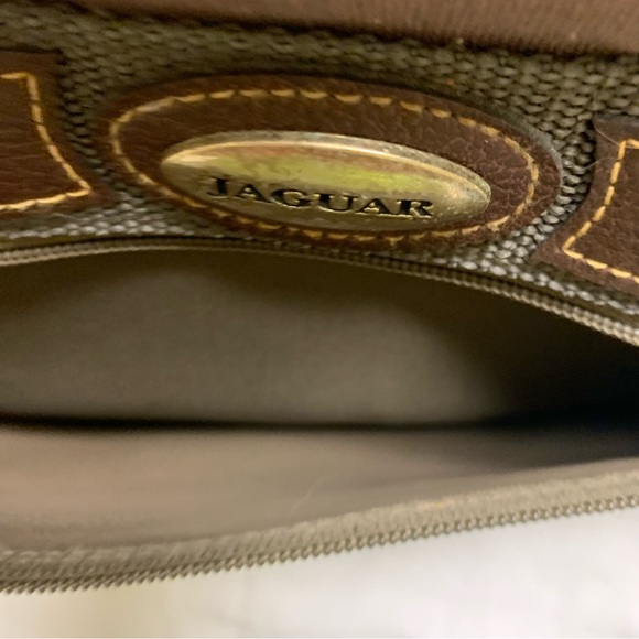 Vintage Jaguar Brown Travel Messenger Shoulder Crossbody Work School Bag Laptop - Picture 8 of 14